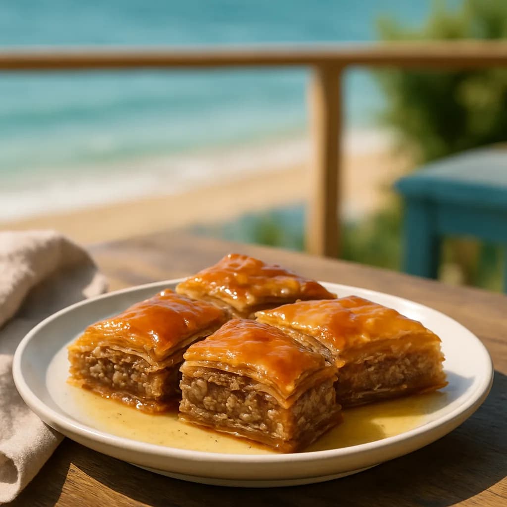 Domaća baklava sa orasima i sirupom