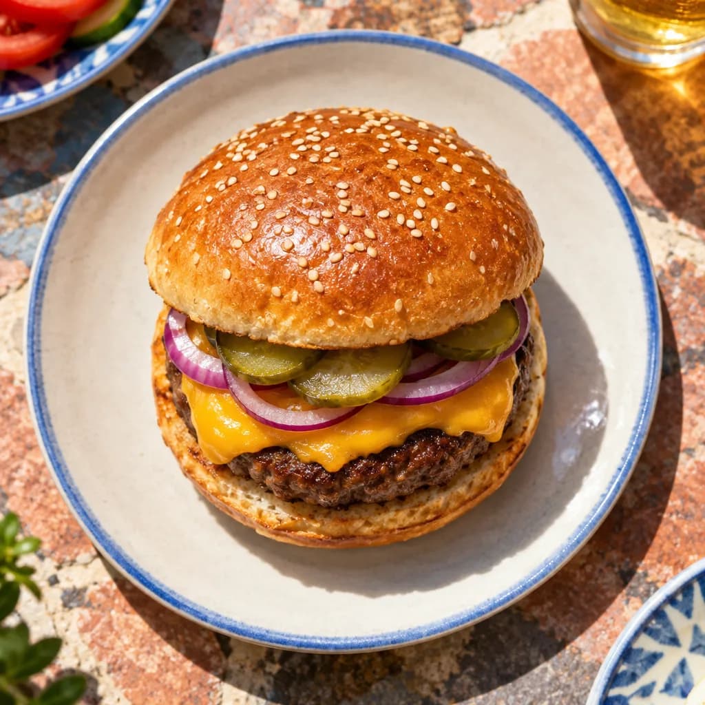 Domaći čizburger sa sočnom pljeskavicom