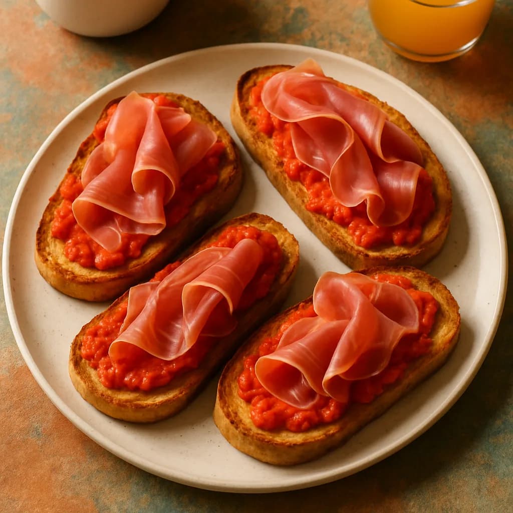 Pršut i ajvar na hrskavim zalogajima