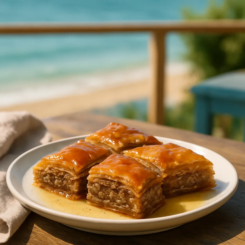 Domaća baklava sa orasima i sirupom